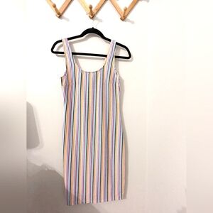 Haute Monde Multicolor Stripe Mini Dress
